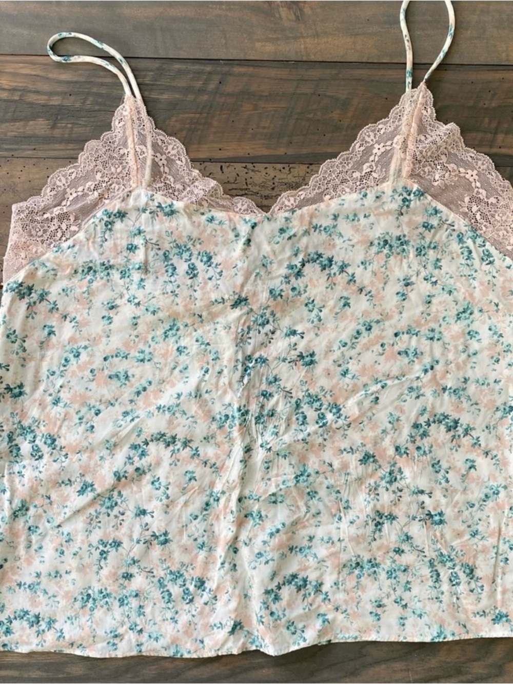 Eberjey x Rebecca Taylor Lace Trim Floral Silk Cami - Size M